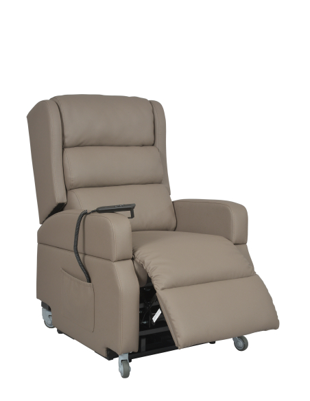 FAUTEUIL RELEVEUR WELLINGTON 1 MOTEUR+FOCTION LIFT VINYLE GRIS