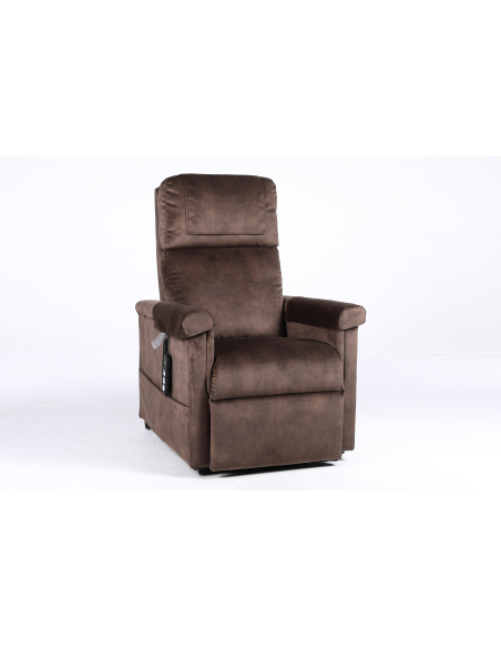 FAUTEUIL RELEVEUR CONFORT MODERNE 2 MOTEURS CHOCOLAT