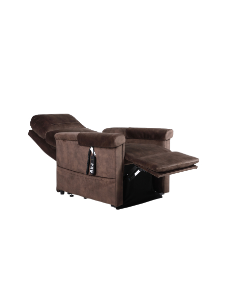 FAUTEUIL RELEVEUR CONFORT MODERNE 2 MOTEURS CHOCOLAT