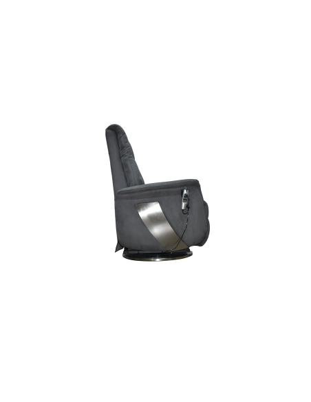 FAUTEUIL RELEVEUR PIVOTANT TAÏGA 2 MOTEURS GRIS CENDRE