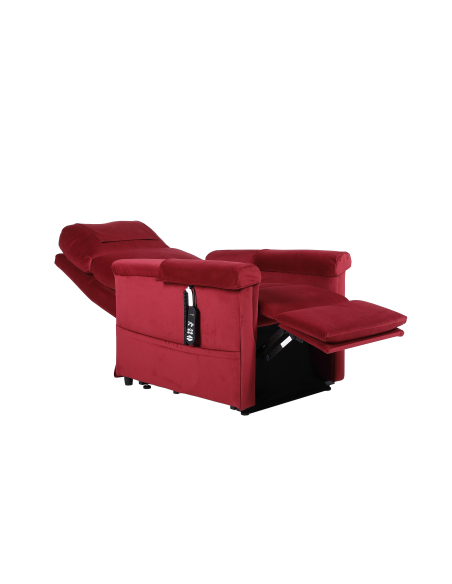 FAUTEUIL RELEVEUR MODERNE 2 MOTEURS CHAUFFANT (INFRA ROUGE) GRENAT