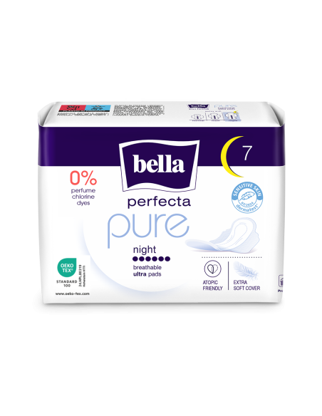 Serviettes hygiéniques utra minces BELLA PERFECTA PURE NIGHT A7