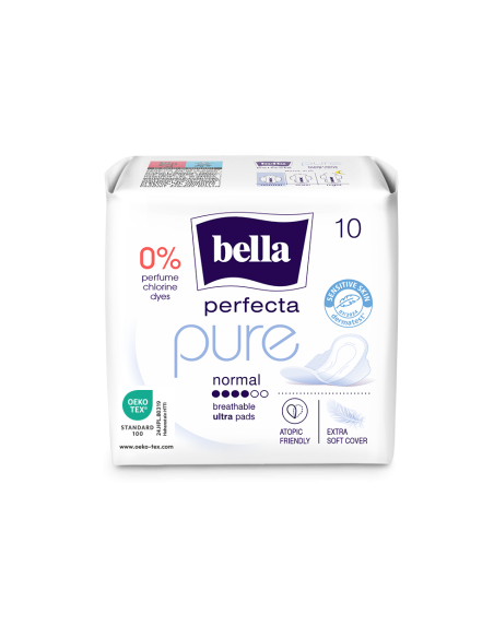 Serviettes hygiéniques utra minces BELLA PERFECTA PURE NORMAL A10